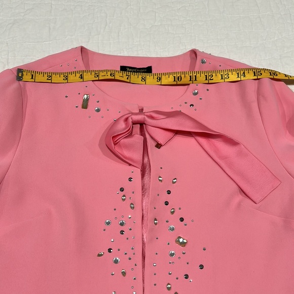 Juicy Couture Black Label Pink Lemonade Pearl Rhinestone Embellished Jac… - Picture 12 of 16